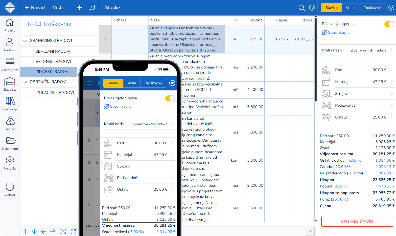 Građevinski software za izradu troškovnika, gantograma, građevinska situacija, digitalizacija u graditeljstvu